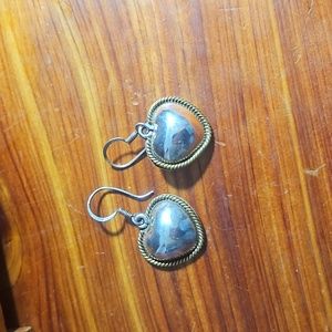 Silver silver heart earrings